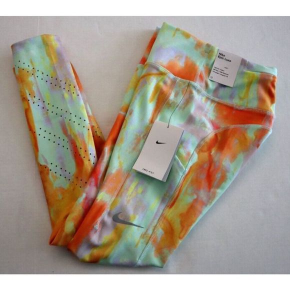 Nike DM7716 Women's Sz S Multicolor Epic Luxe Mid-Rise 7/8 Running Tights $110 - Picture 10 of 15